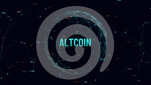 Altcoin cryptocurrency token market digital globe