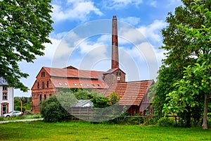 Alte Brennerei old distillery in Ribbeck on a sunny day in summer, Havelland , Germany