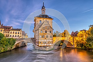 The Alte Rathaus in the beautiful city Bamberg photo