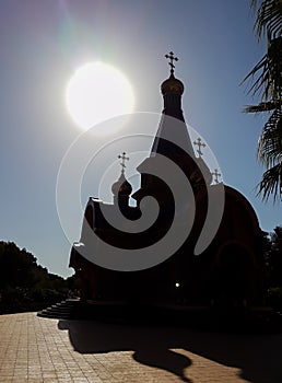 Altea Calpe Russian Orthodox Church silhoute