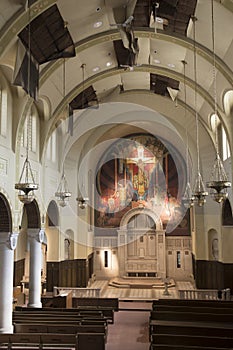 Alter in decay in Roman Catholic abandoned church