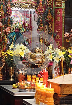 Alter in Pagoda Chua Min Huong, Ho Chi Minh City, Vietnam