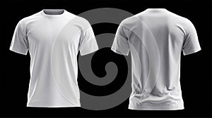 Alterable white t-shirt mock-up template for evolving brand identities. A transformable 3d t-shirt mock-up for versatile needs.