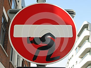 Altered No Entry sign