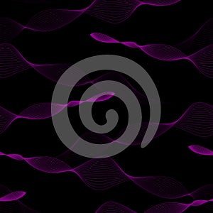 Alternating Abstract Fuchsia Lines Seamless Wave Pattern