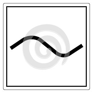 Alternating Current AC Symbol Sign, Vector Illustration, Isolate On White Background Label. EPS10