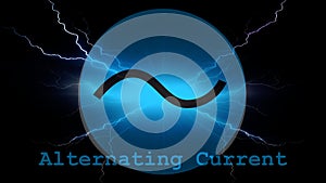 Alternating current themed dark wallpaper. photo