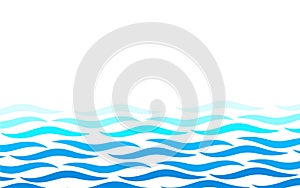 Alternating lines water blue ocean wave abstract background vector