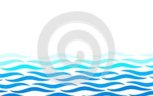 Alternating lines water blue ocean wave abstract background vector photo