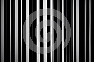 Alternating thick and thin black and white vertical stripes creating a classic and timeless look