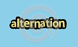 ALTERNATION writing vector design on a blue background photo
