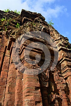 Alternative angle of temple at My Son Sanctuary Vietnam