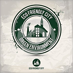 Alternative eco city stamp