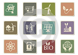 Alternative energetics icon set