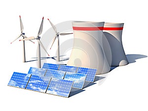 Alternative energy 3d concept