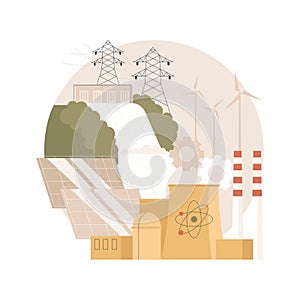 Alternative energy abstract concept vector illustration.
