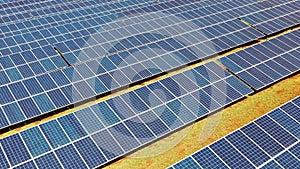 Alternative energy generation. Photovoltaic solar panels field.