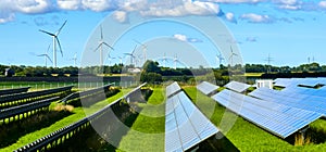 Alternative energy generation through wind turbines and modules to photovoltaics in Germany