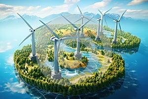 Alternative energy turbine wind power environment renewable generation electricity windmill