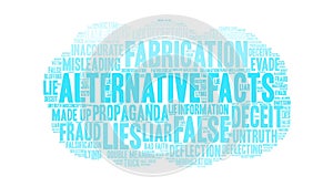 Alternative facts animated word cloud