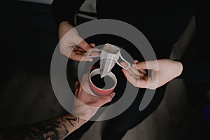 Alternative filter brewing coffee drink