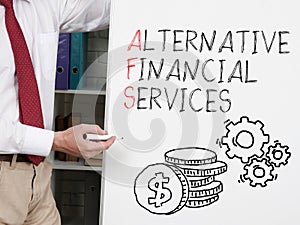 Alternative Financial Services AFS is shown using the text