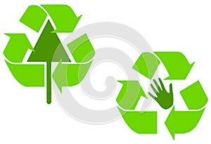 Alternative Green Recycle Symbols