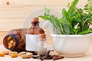 Alternative health care fresh herbal.