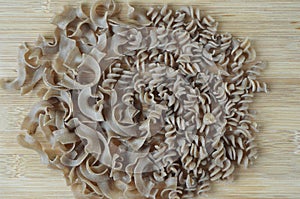 Alternative healthy, gluten-free pasta made from 100% buckwheat