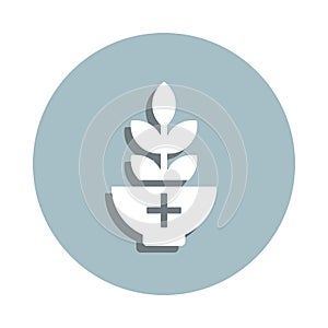 Alternative, herb, herbal badge icon. Simple glyph, flat vector of blood donation icons for ui and ux, website or mobile