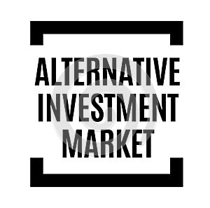 Alternative investment market black stamp