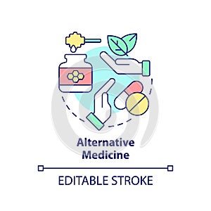 Alternative medicine concept icon
