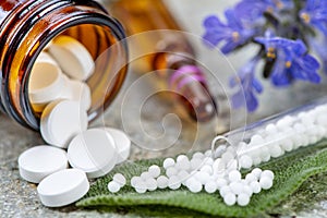 Alternative medicine with herbal pills