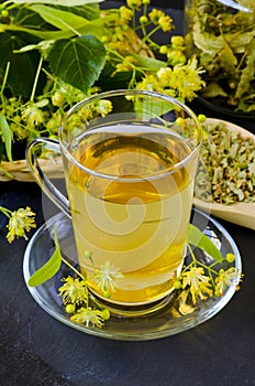 Alternative Medicine. Herbal Therapy. Lime blossom tea