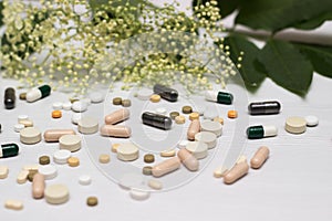 Alternative medicine herbal treatment concept