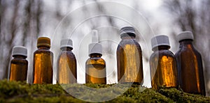 Alternative Medicine, herbs - bottle brown collection photo