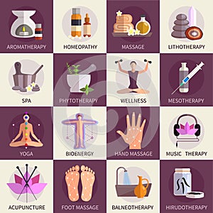 Alternative Medicine Icons Set