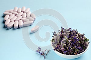 Alternative medicine. Pills or herbs.