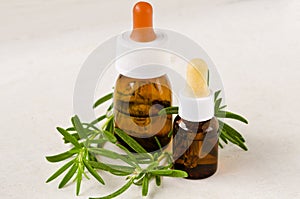 Alternative Medicine. Rosemary essential oil.