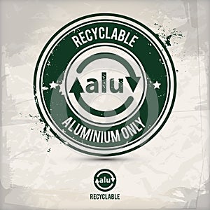 Alternative recyclable alu stamp photo