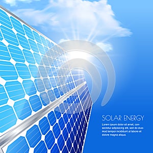 Alternative renewable solar energy and environmental concept.