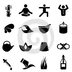 Alternative therapy medicine icons