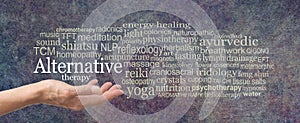 Alternative Therapy Word Tag Cloud