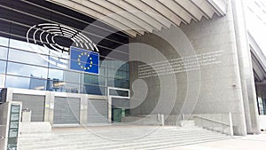 European parliament building in Brussels photo