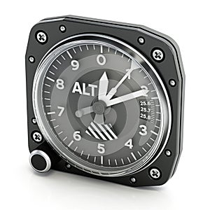 Altimeter isolated on white background. 3D illustration