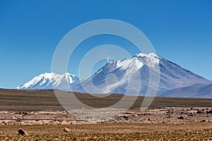 Altiplano mountains in Reserve Eduardo Avaroa in Bolivia