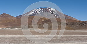 Altiplano of the Siloli desert, part of the Reserva Eduardo Avaroa, Bolivia - at an altitude of 4600m near the border of C photo