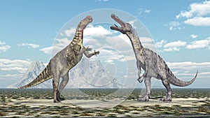 Altirhinus and Suchomimus