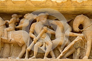 Alto-relievo of temples of Khajuraho