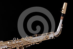 Alto Saxophone Isolated Against Black